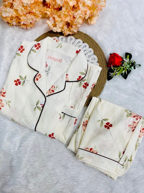 White Floral Pajama